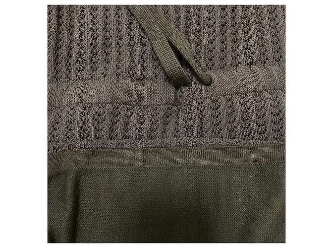 Apc A.P.C. Kleid aus Leinenmischung mit Häkelstrick Schwarz - Ansicht 4