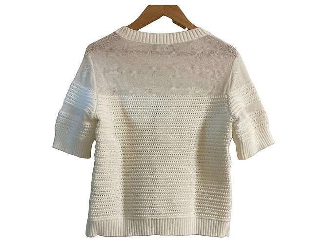Theory Luxe COTOCO SARAH Suéter de punto Blanco - vista 2