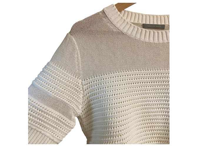 Theory Luxe COTOCO SARAH Suéter de punto Blanco - vista 3