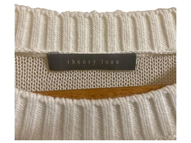 Theory Luxe COTOCO SARAH Suéter de punto Blanco - vista 4