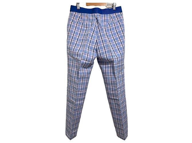 Autre Marque Basic-Hosen im Karomuster Nanako M.SUMMER Blau - Ansicht 2