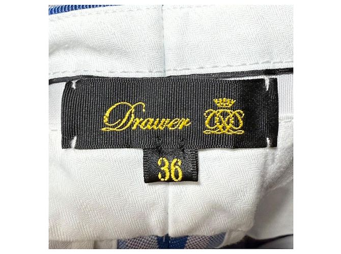Autre Marque Basic-Hosen im Karomuster Nanako M.SUMMER Blau - Ansicht 5