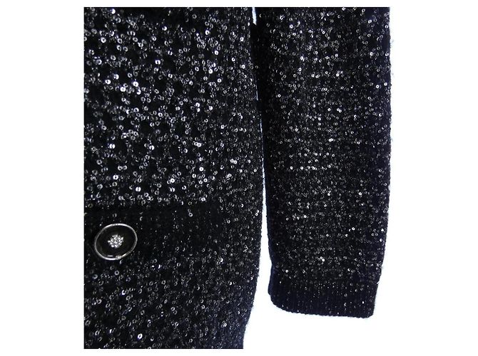 Cárdigan de mezcla de cachemira Chanel P75697K10875 Negro Plata - vista 6