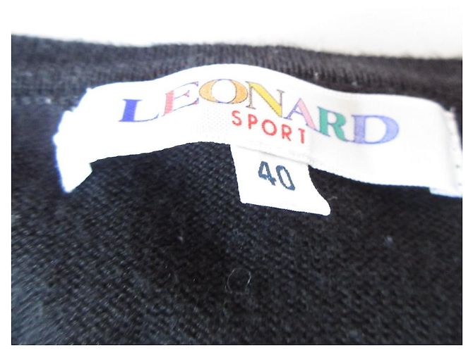 Autre Marque LEONARD SPORT Top de manga larga de punto Negro - vista 5