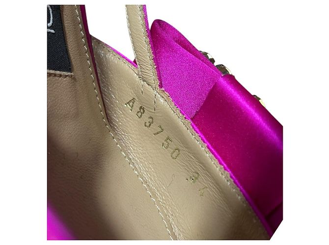 Autre Marque Zapatos de tacón bajo slingback con punta afilada y logo bijou Sergio Rossi Rosa - vista 10