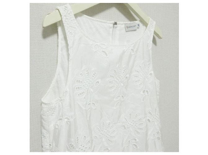 Abito con ricamo floreale Moncler Bianco - vista 4