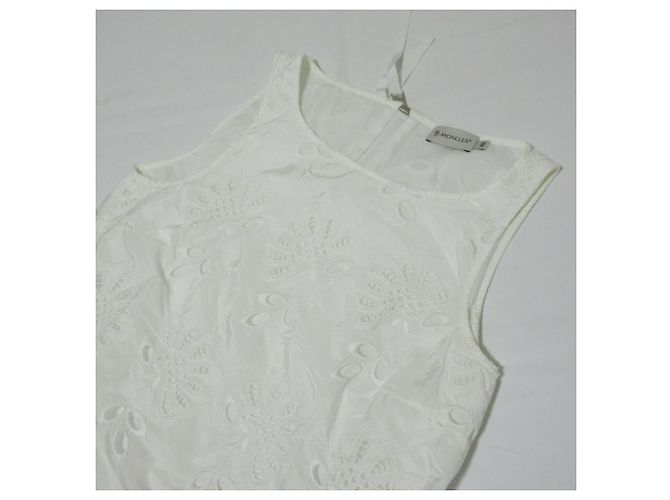 Abito con ricamo floreale Moncler Bianco - vista 6