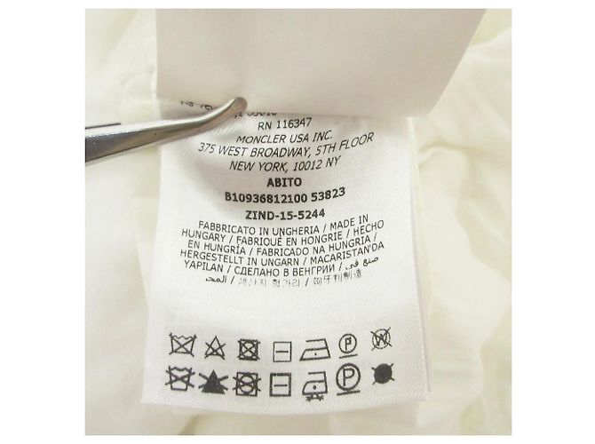 Abito con ricamo floreale Moncler Bianco - vista 7