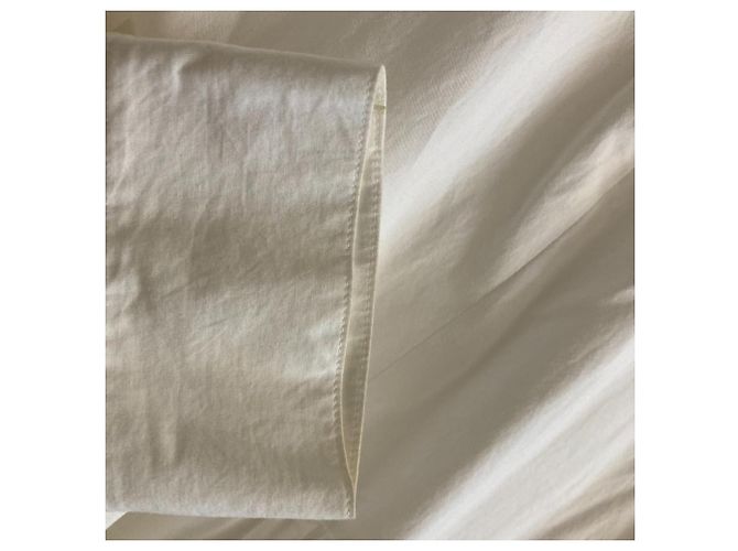 Autre Marque Vestido de sarga de algodón impecable Blanco - vista 4