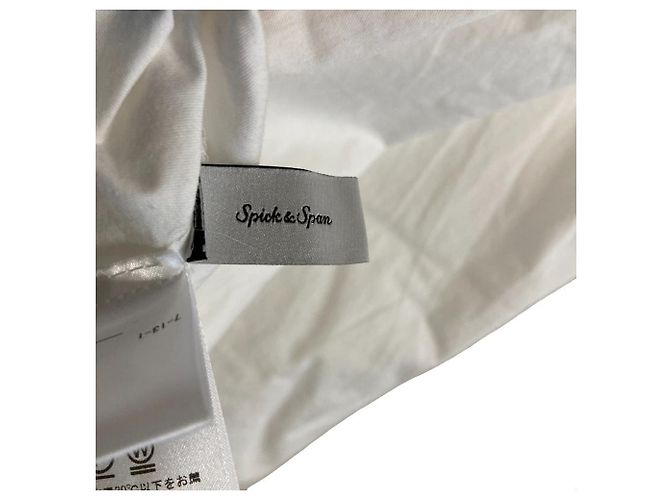 Autre Marque Vestido de sarga de algodón impecable Blanco - vista 6