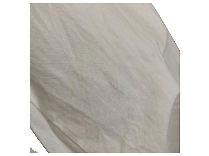 Autre Marque Vestido de sarga de algodón impecable Blanco - vista 9