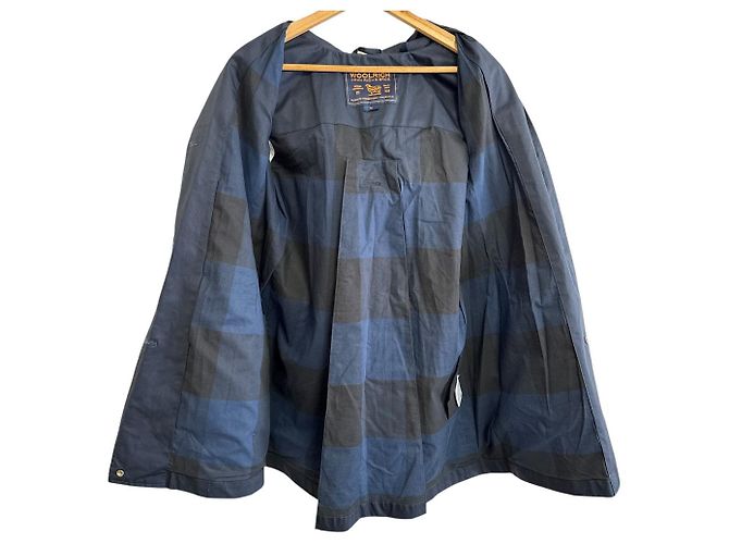 Autre Marque Abrigo de lana con capucha de primavera Woolrich Azul Azul marino - vista 3