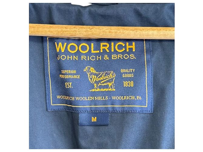 Autre Marque Abrigo de lana con capucha de primavera Woolrich Azul Azul marino - vista 5