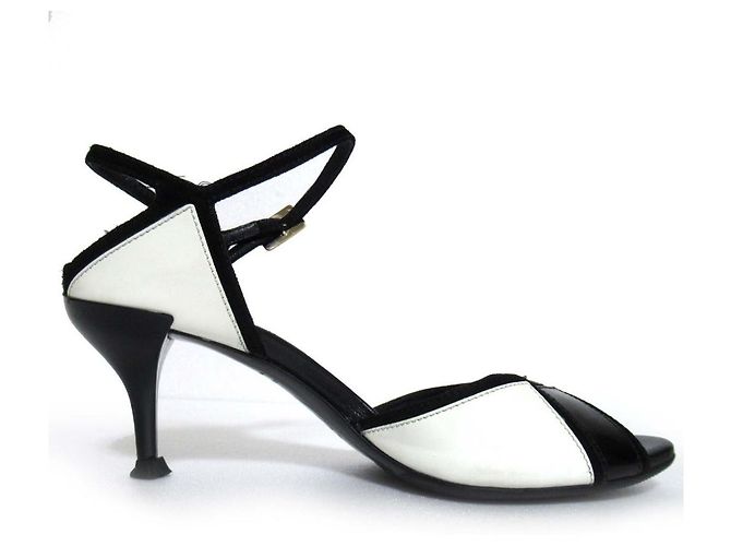 Sandali con tacco alto Roger Vivier Nero Bianco - vista 3
