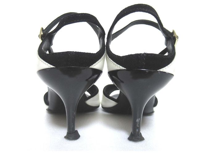 Sandali con tacco alto Roger Vivier Nero Bianco - vista 4