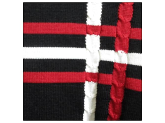 Autre Marque Rene Strickpullover Schwarz Weiß Rot - Ansicht 2