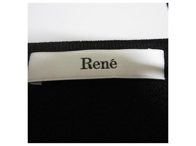 Autre Marque Rene Strickpullover Schwarz Weiß Rot - Ansicht 5