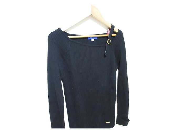 Autre Marque ASIMMETRISCHER STRICKPULLOVER BLUE LABEL CRESTBRIDGE Schwarz - Ansicht 3