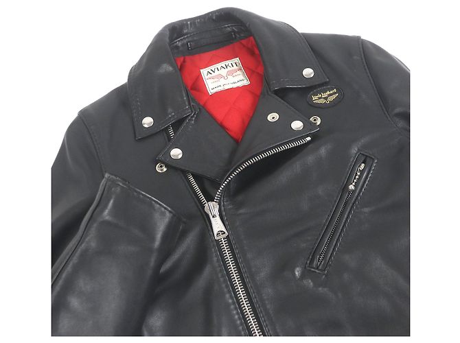 Autre Marque Chaqueta de cuero ajustada Cyclone de Lewis Leathers Negro - vista 2