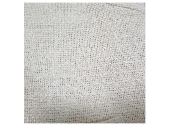 Autre Marque ANAYI Karl Garn Tweed V-Ausschnitt Bluse Beige - Ansicht 6