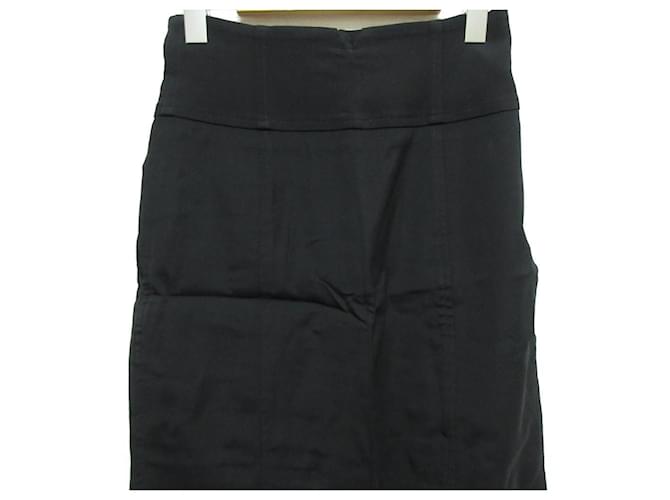 Autre Marque Falda Larga Stretch ebure Negro - vista 4