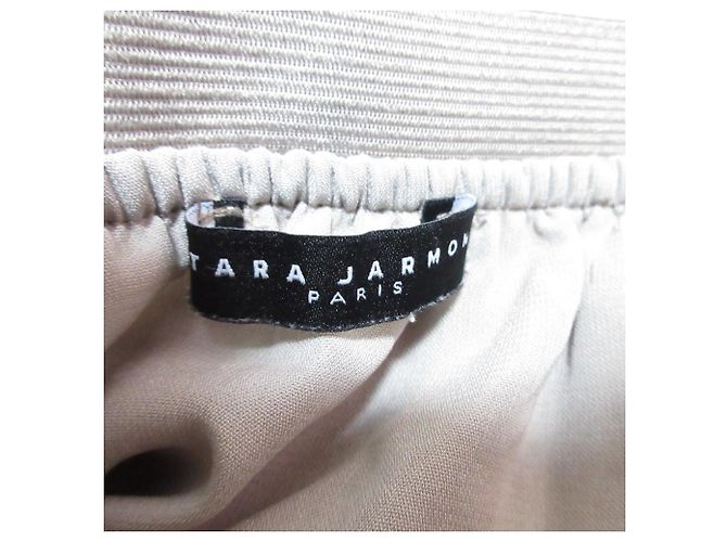 Autre Marque Falda Larga Plisada de Tul Tara Jarmon Gris - vista 7