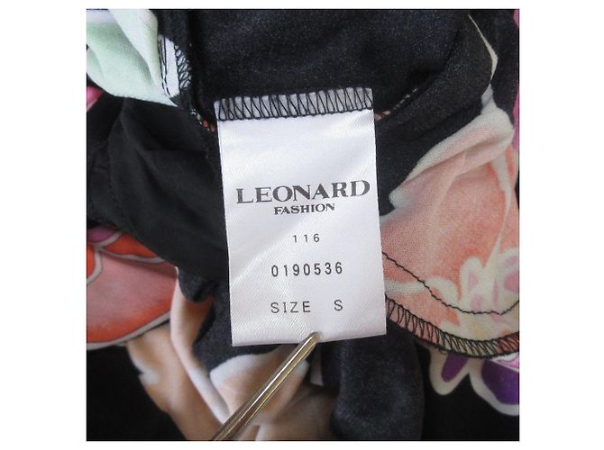 LEONARD Blumendruckkleid Schwarz - Ansicht 4