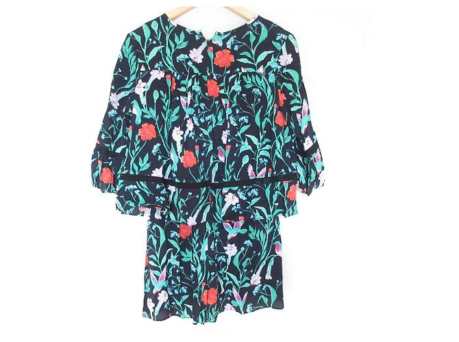 Kate Spade Blumenmuster Kleid Schwarz Mehrfarben - Ansicht 2