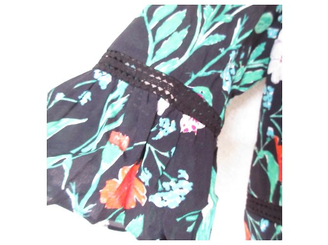 Kate Spade Blumenmuster Kleid Schwarz Mehrfarben - Ansicht 3