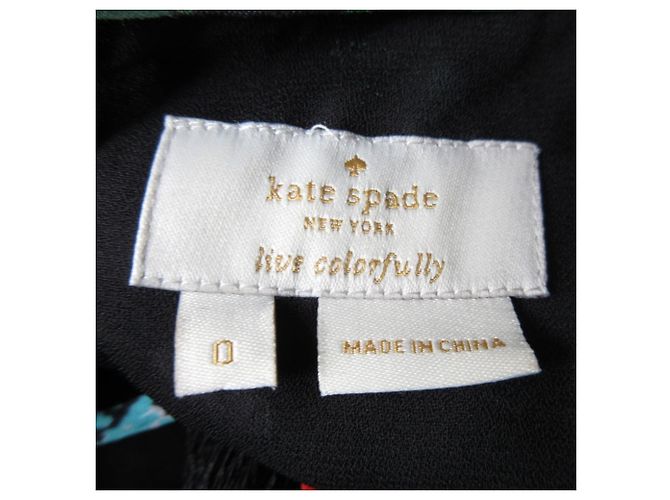 Kate Spade Blumenmuster Kleid Schwarz Mehrfarben - Ansicht 8