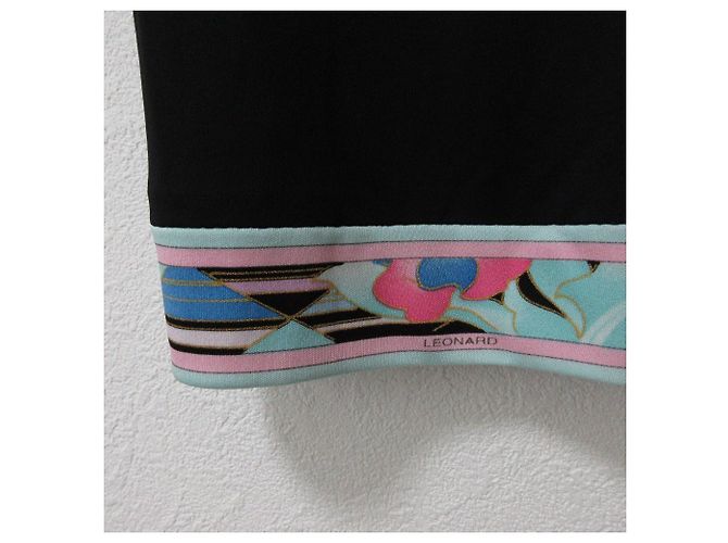Autre Marque LEONARD Kleid mit Blumenmuster Schwarz - Ansicht 5