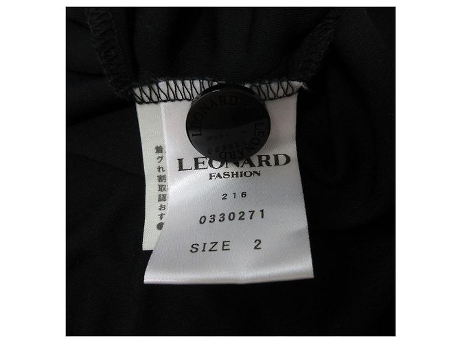 Autre Marque LEONARD Kleid mit Blumenmuster Schwarz - Ansicht 7