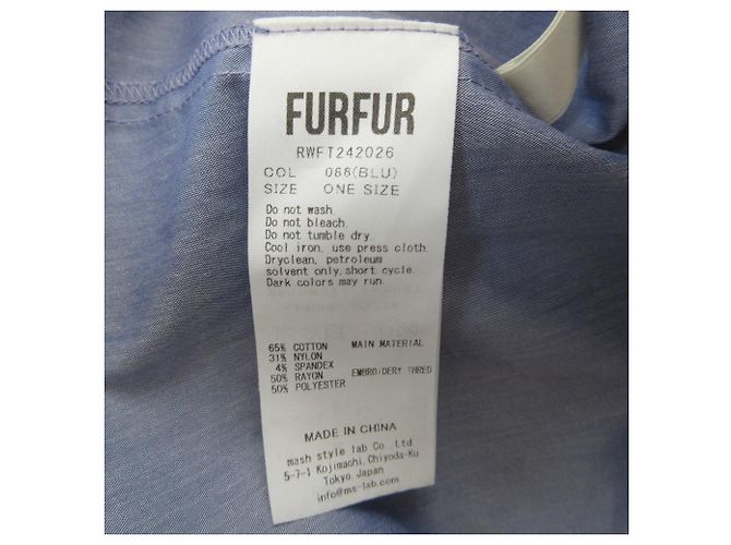 Autre Marque Vestido Mini de Algodón con Bordado de Cinta FURFUR Azul Azul claro - vista 8