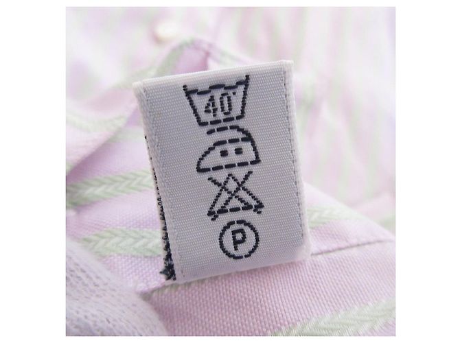 Autre Marque Camicia a Righe a Maniche Lunghe Barba Rosa Verde - vista 15