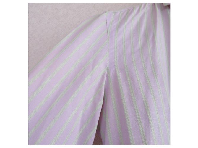 Autre Marque Camicia a Righe a Maniche Lunghe Barba Rosa Verde - vista 4