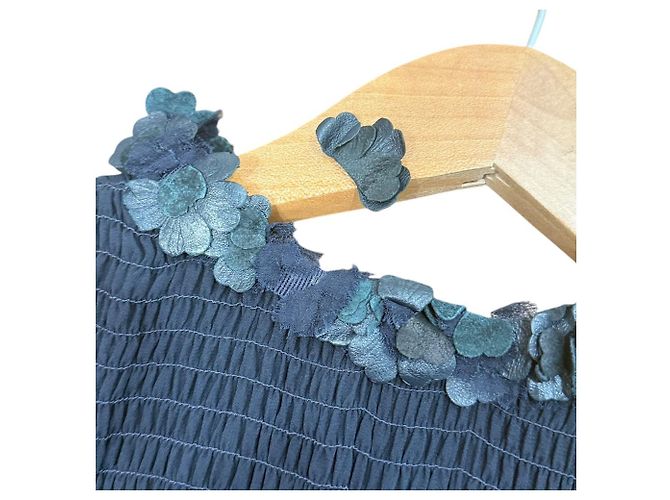 Vestido 100% Seda Valentino Azul Azul marino - vista 11