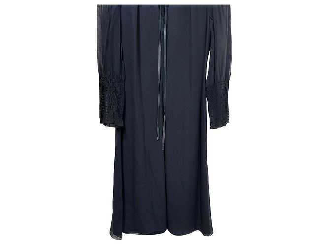Vestido 100% Seda Valentino Azul Azul marino - vista 4