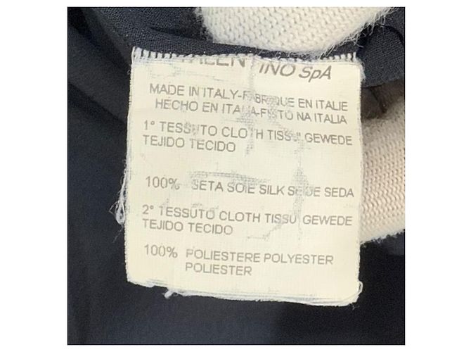 Vestido 100% Seda Valentino Azul Azul marino - vista 7