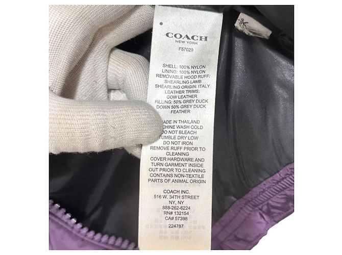 Chaqueta de Nylon Coach Púrpura - vista 6