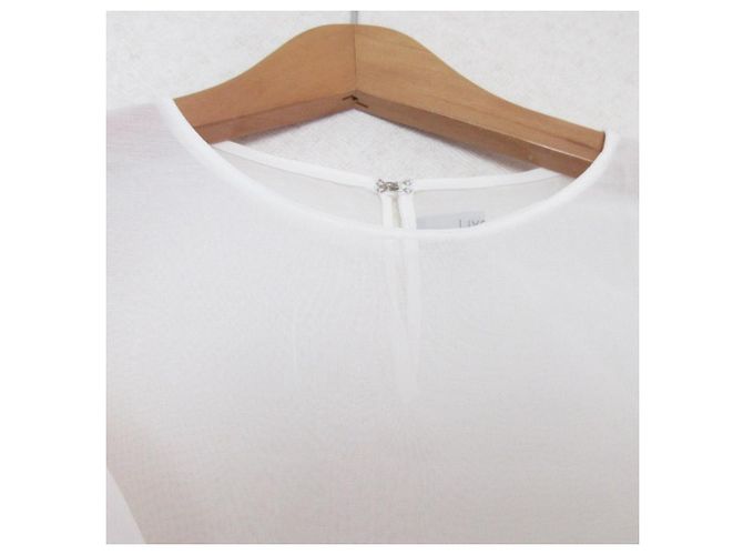 Autre Marque Blusa de manga acampanada de organdí de algodón Liyoca Blanco - vista 2