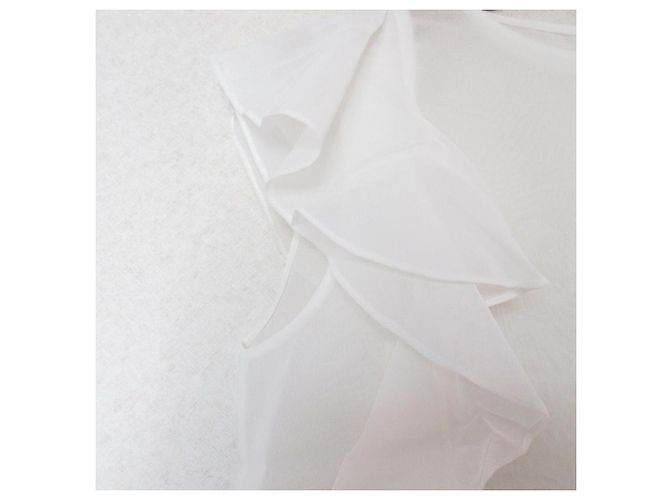Autre Marque Blusa de manga acampanada de organdí de algodón Liyoca Blanco - vista 3