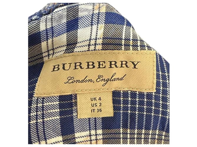 Bermuda xadrez Graffiti Burberry Branco Azul Laranja - vista 3