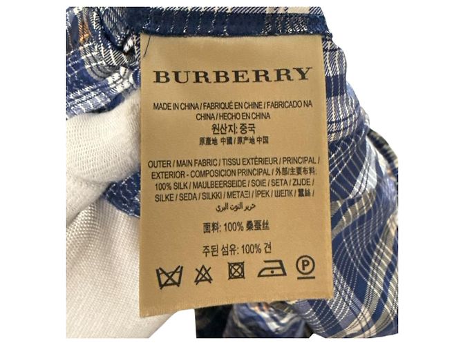 Bermuda xadrez Graffiti Burberry Branco Azul Laranja - vista 4