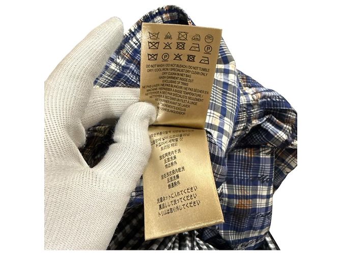 Bermuda xadrez Graffiti Burberry Branco Azul Laranja - vista 6