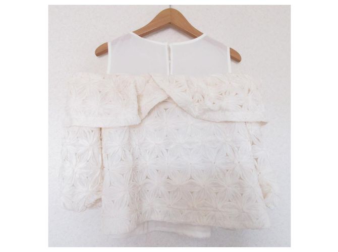 Autre Marque OFF-SHOULDER BLUSE MIT BLUMEN NATURAL BEAUTY BASIC Roh - Ansicht 2