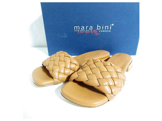 Autre Marque Mule in pelle Mara Bini Marrone Bronzo - vista 8