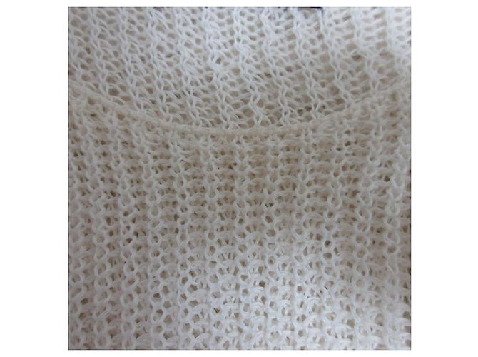 Autre Marque Gima Strickpullover mit Bootsausschnitt Liesse Weiß - Ansicht 12