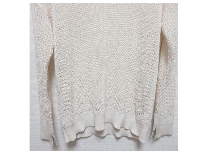 Autre Marque Gima Strickpullover mit Bootsausschnitt Liesse Weiß - Ansicht 6