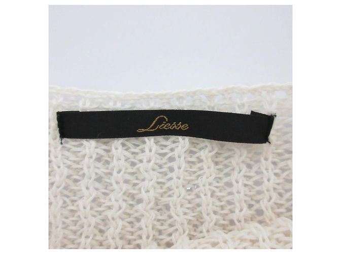 Autre Marque Gima Strickpullover mit Bootsausschnitt Liesse Weiß - Ansicht 7