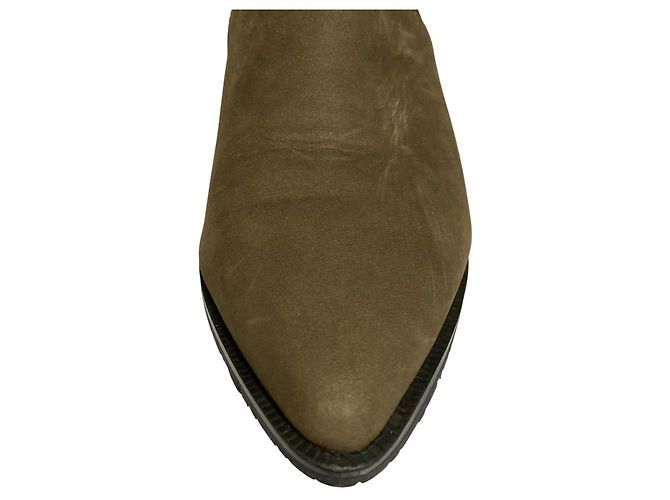 Autre Marque Spitzzehen-Stiefeletten Nouer Grün Khaki - Ansicht 5